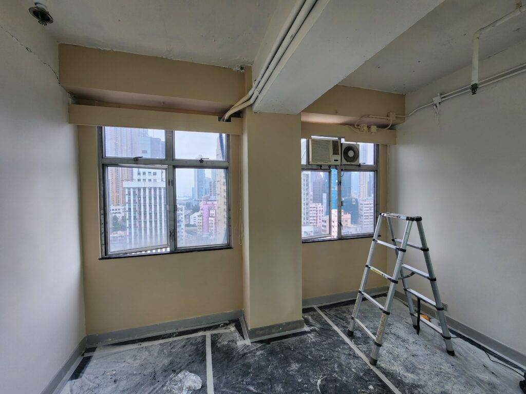 旺角商廈執灰翻油工程圖
